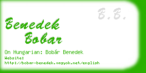benedek bobar business card